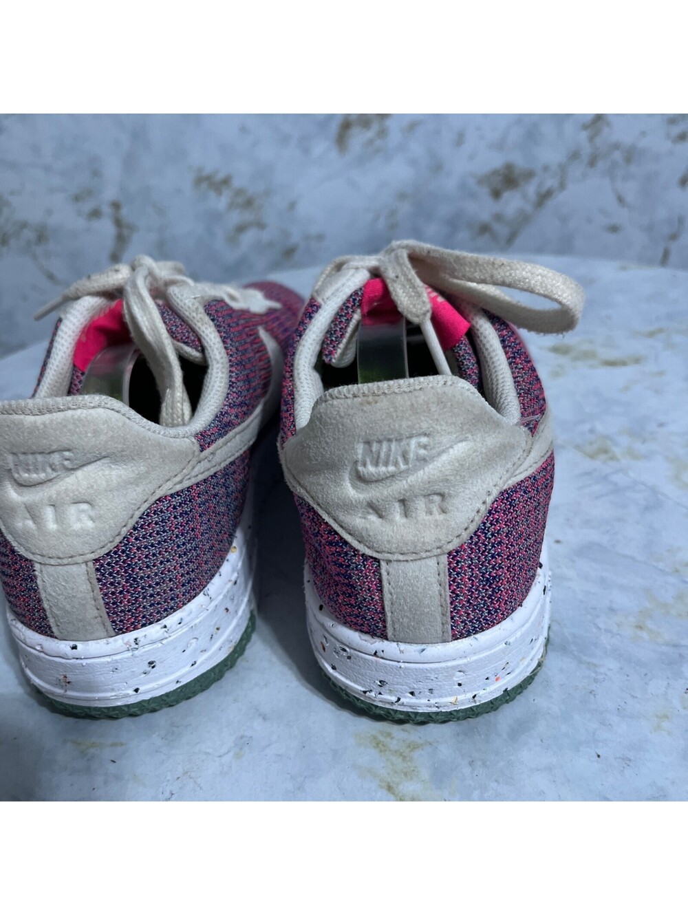 Nike Air Force 1 Crater Flyknit Womens Sz 7.5 Shoes Pink Purple Colorful Sneaker - Picture 12 of 14